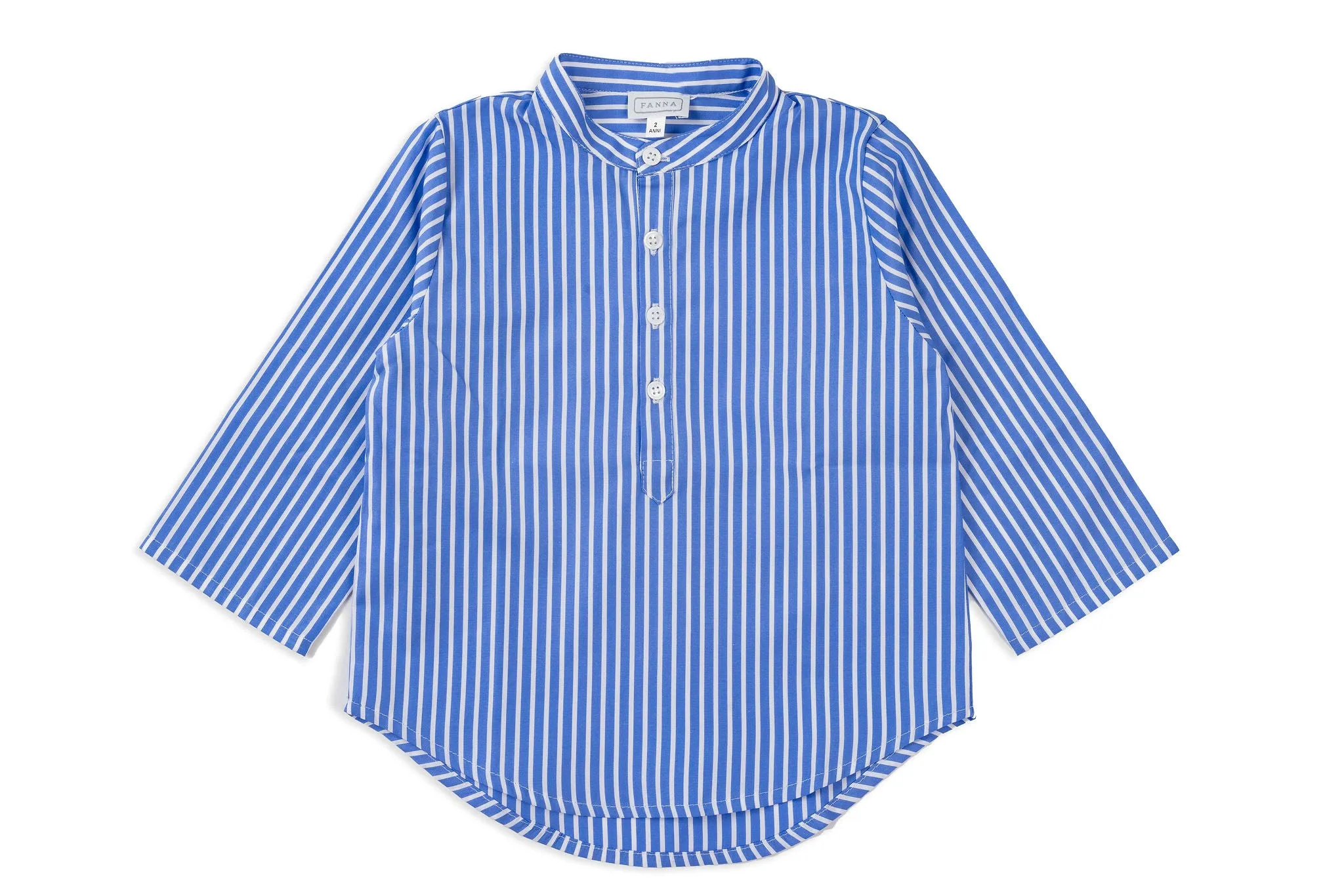 Adam Cotton Blue Stripe Button Up Shirt