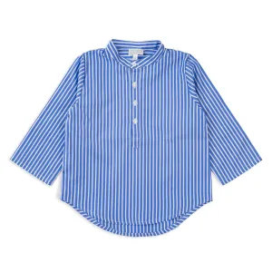 Adam Cotton Blue Stripe Button Up Shirt