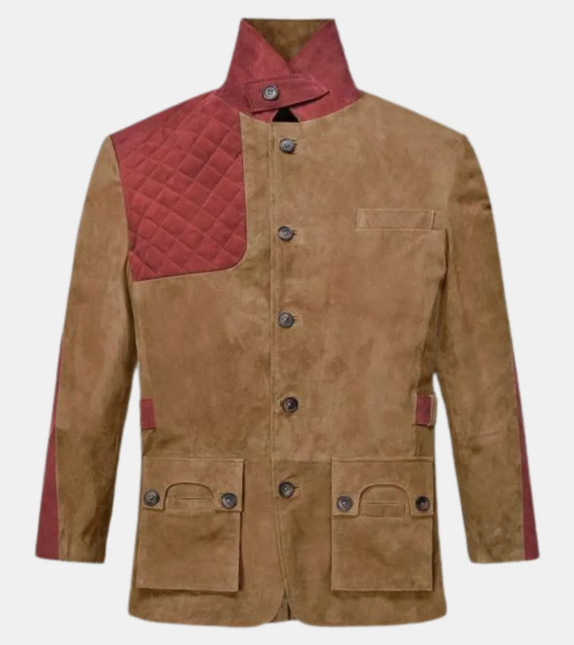 Adrain Men's Bronze Suede Leather Jacket