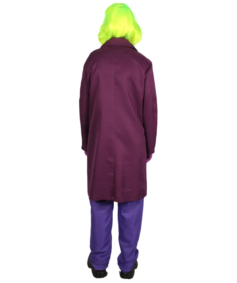 Adult Men's Deluxe Clown Theatrical Suit Costume | Multi Color Halloween Costume