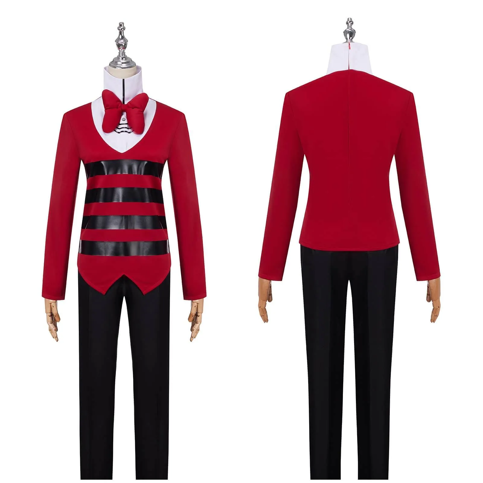 Adult Vox Costume Hazbin TV Demon Hotel Vox Cosplay Outfit Coat Pants and Accessories Full Set for Halloween