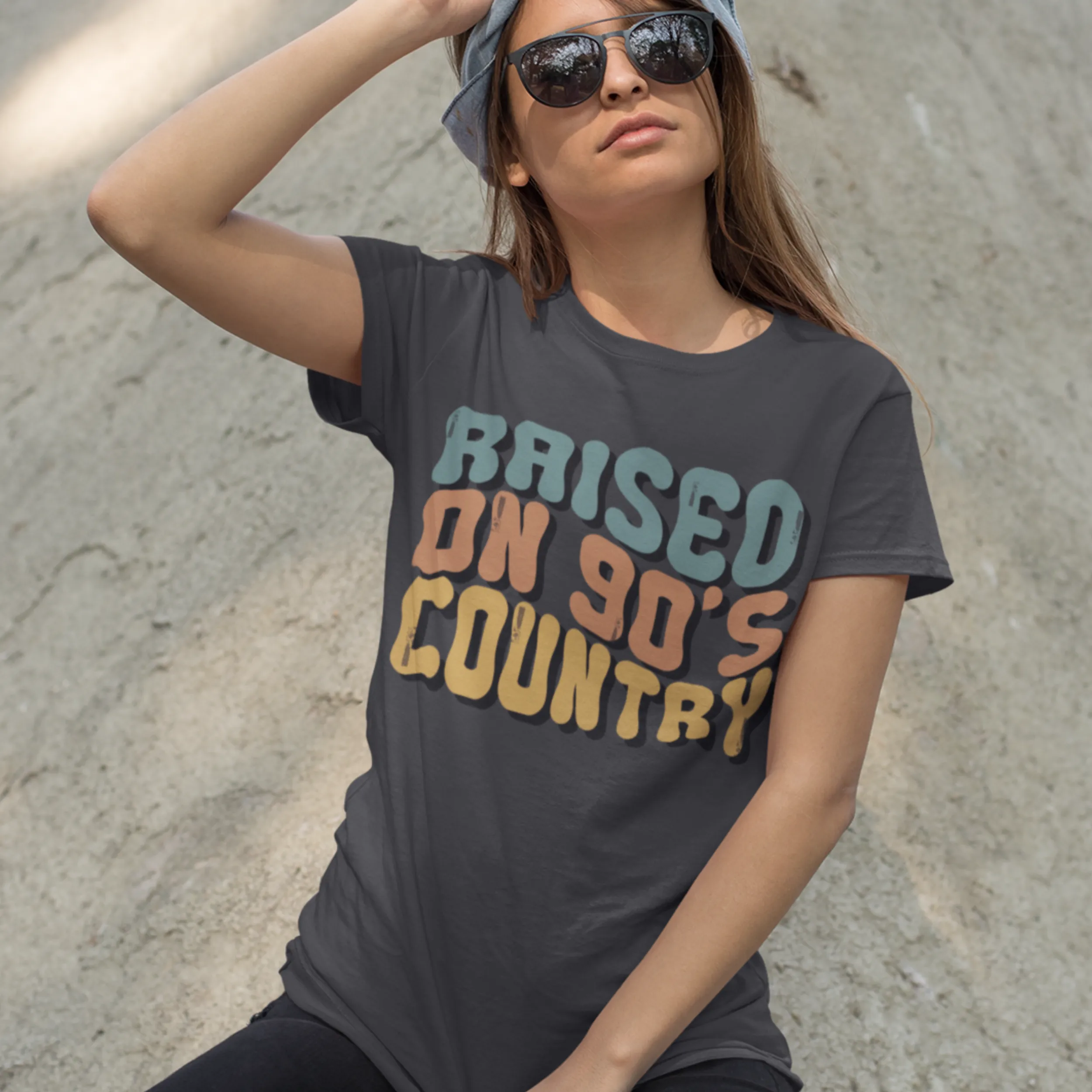 Always Free Shipping! Trendy Comfort Colors®, Raised on 90's Country, Unisex T-Shirt, Retro Design Shirt Gift, Country Music Festival Tee