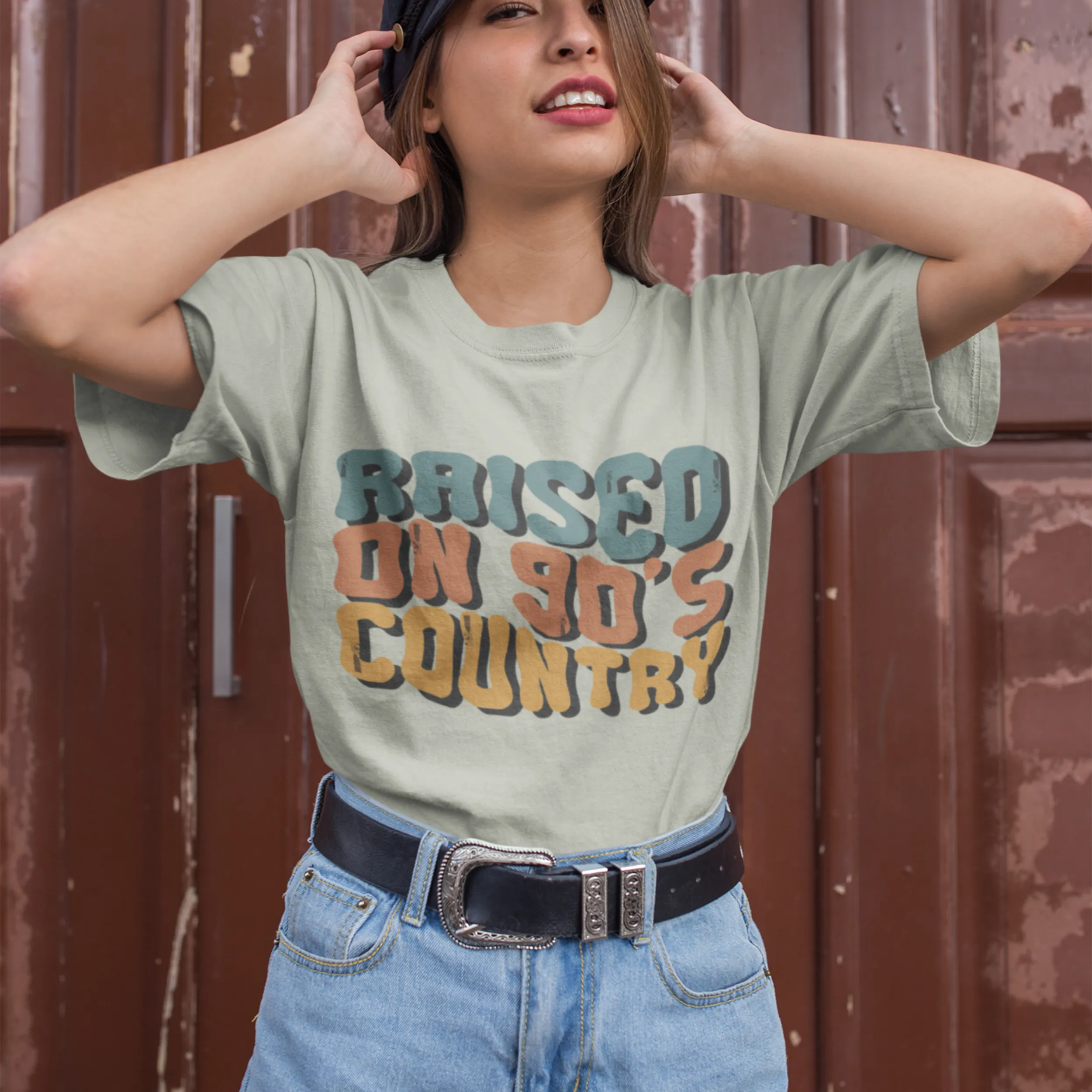 Always Free Shipping! Trendy Comfort Colors®, Raised on 90's Country, Unisex T-Shirt, Retro Design Shirt Gift, Country Music Festival Tee