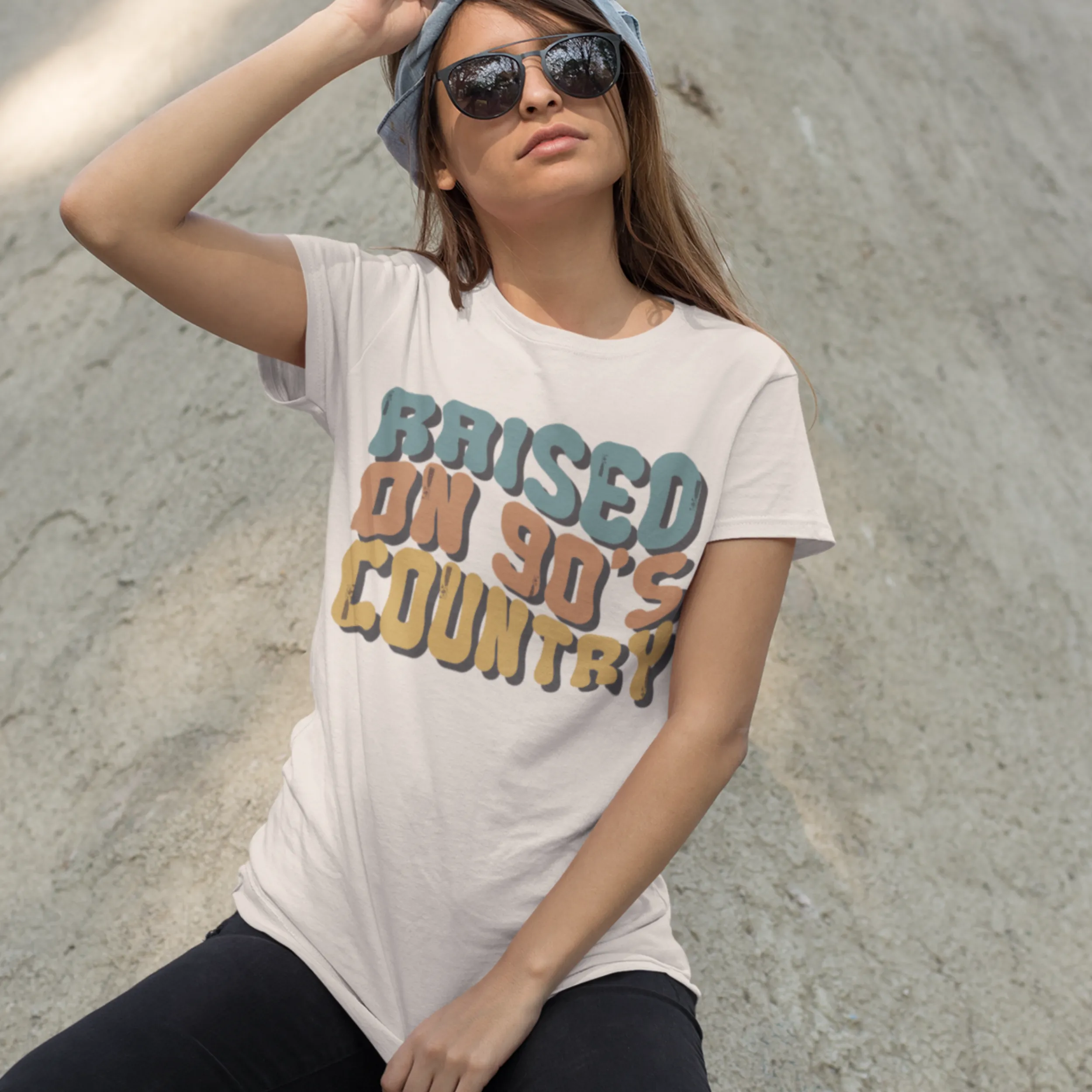 Always Free Shipping! Trendy Comfort Colors®, Raised on 90's Country, Unisex T-Shirt, Retro Design Shirt Gift, Country Music Festival Tee