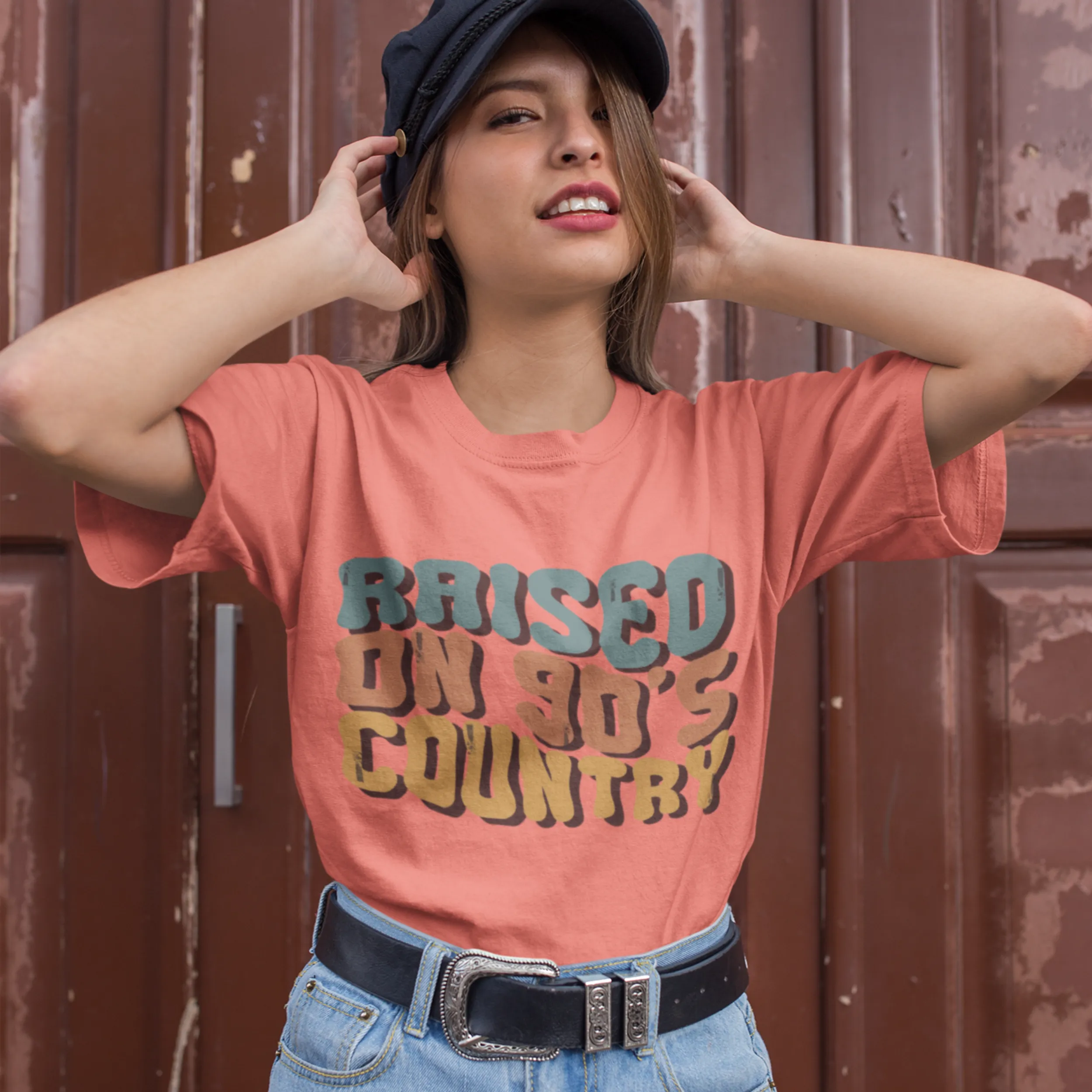 Always Free Shipping! Trendy Comfort Colors®, Raised on 90's Country, Unisex T-Shirt, Retro Design Shirt Gift, Country Music Festival Tee