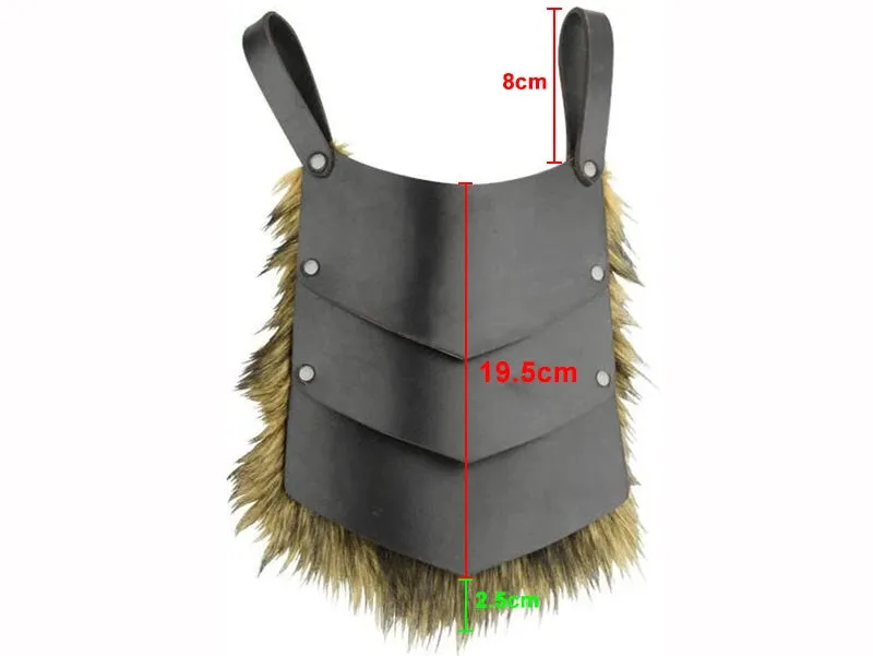 Barbarian Leather Battle Skirt Armor Norse Berserker Fur Tasset Belt Viking Faulds Armor