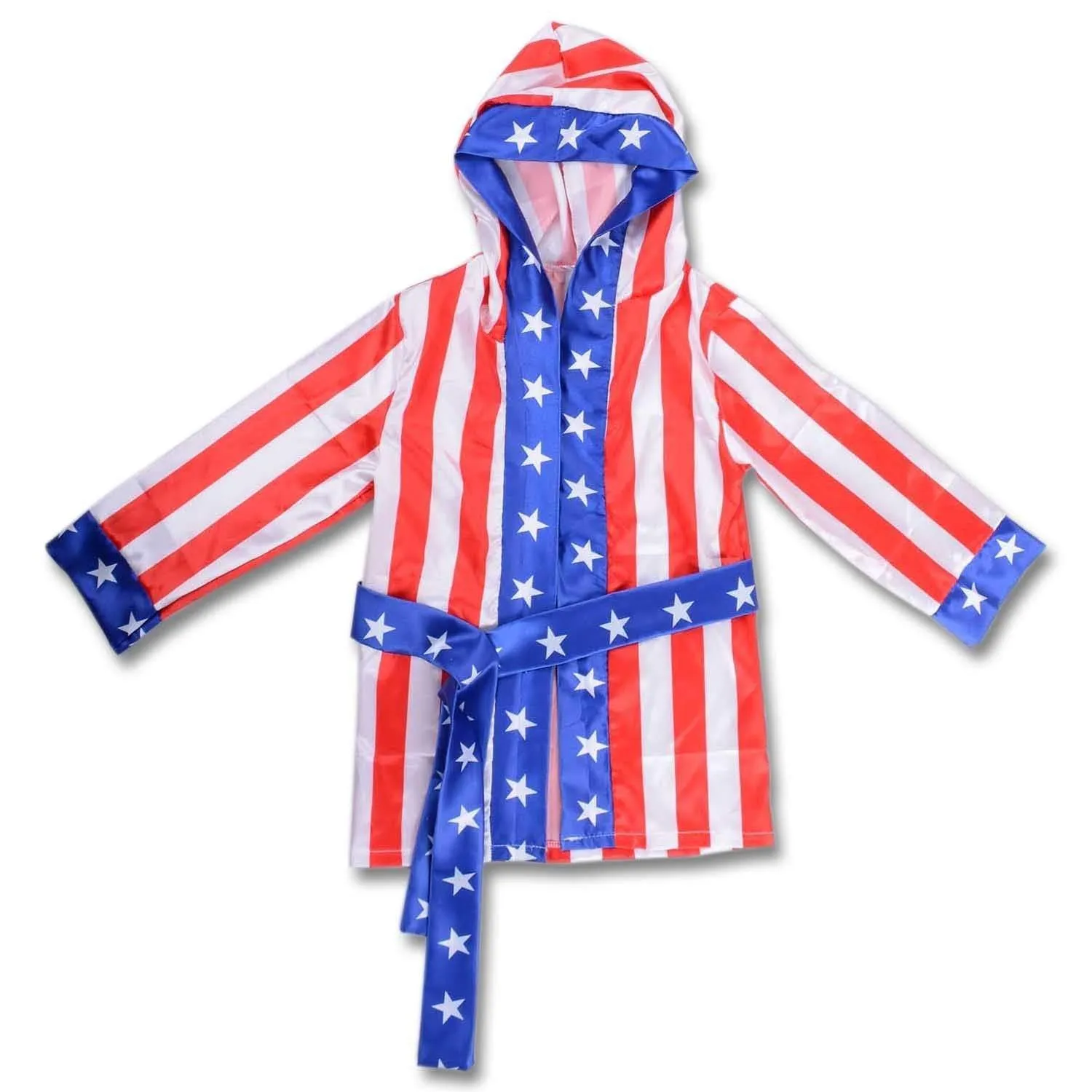 Boxer Cosplay Costume Rocky Balboa Suit Uniform American Star Stripes Robe Italian Boxing Outfit Set for Kids