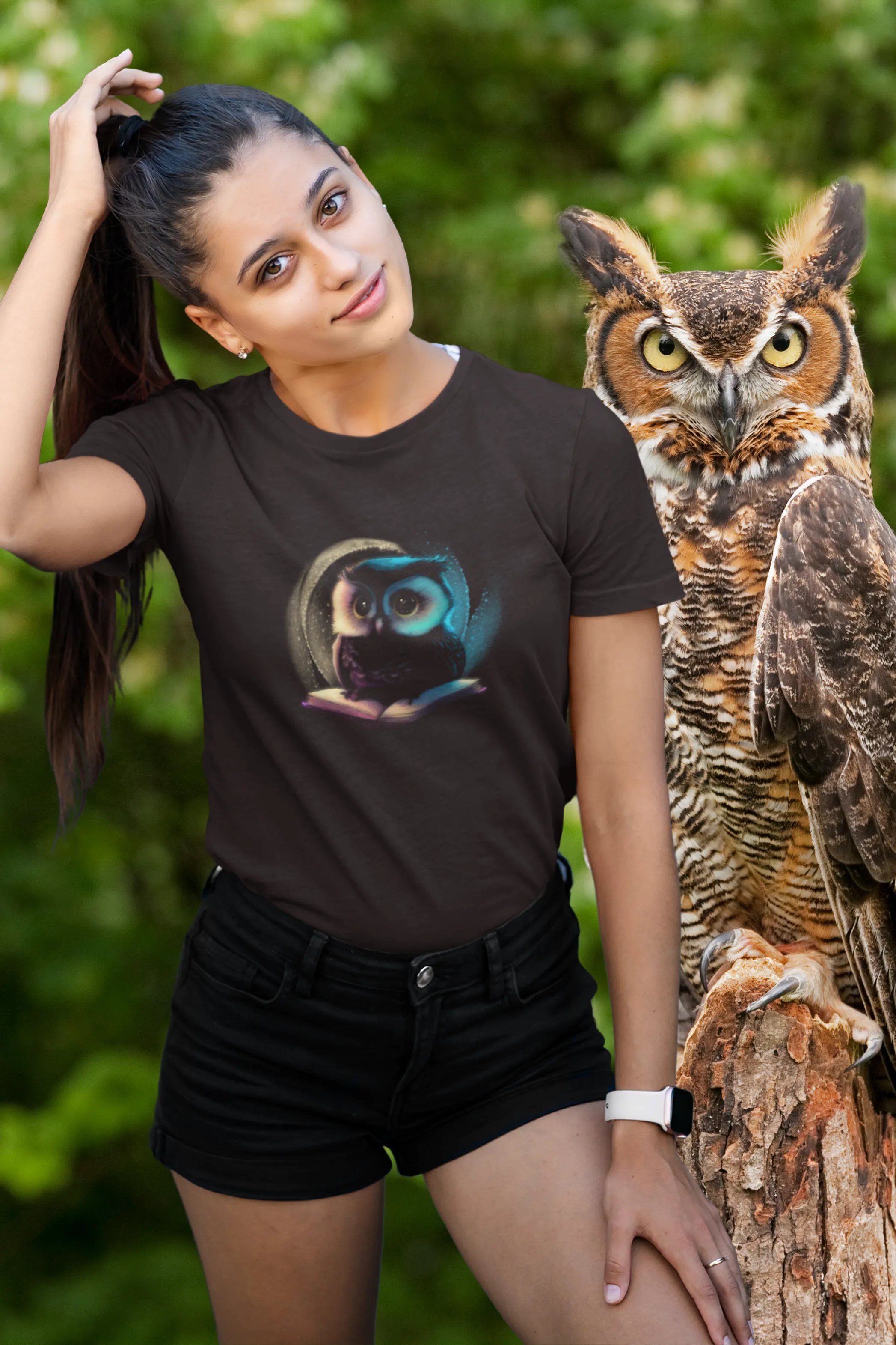 Cute Owl Printed T-shirt for women