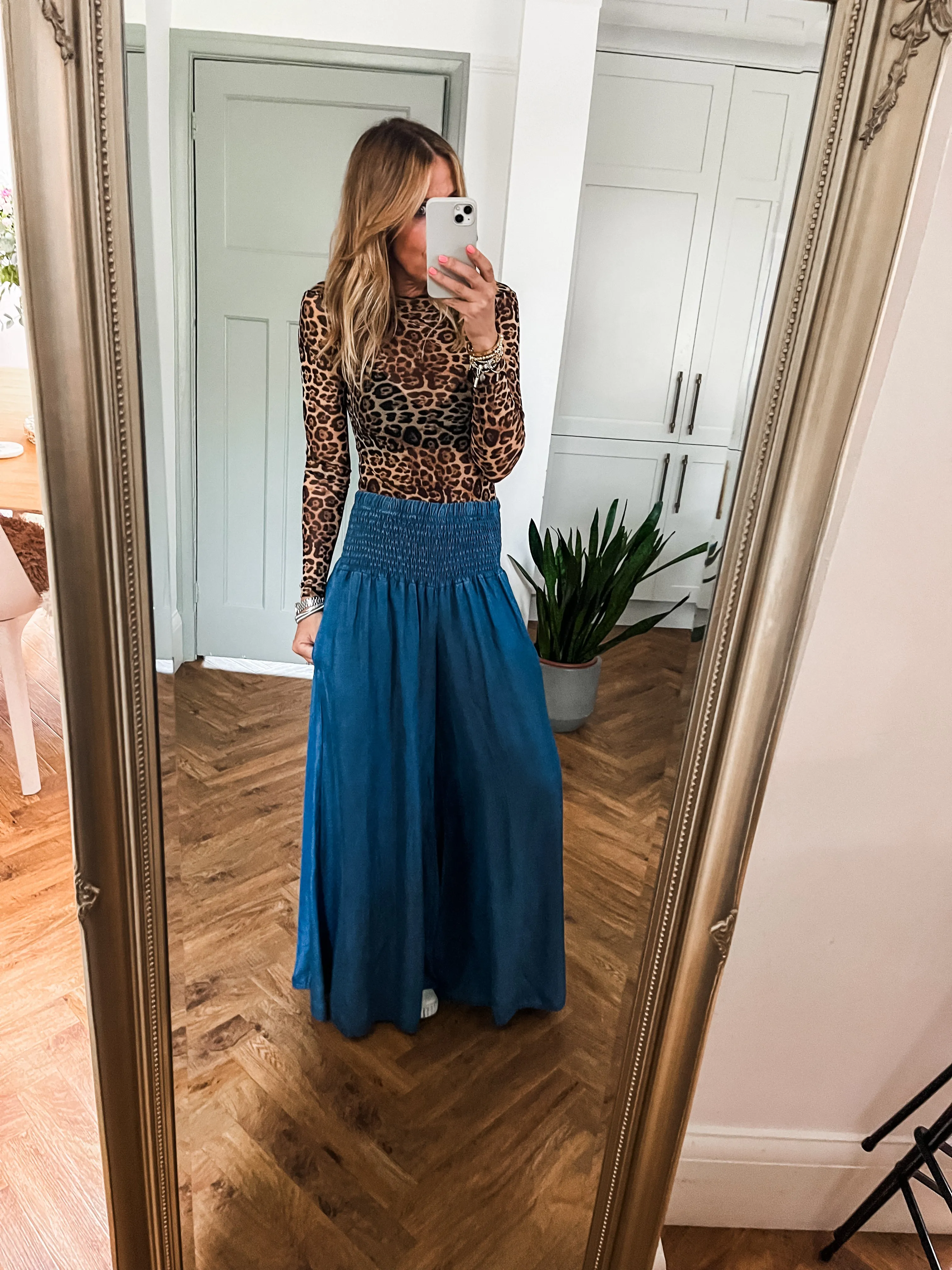 Denim Palazzo Pants