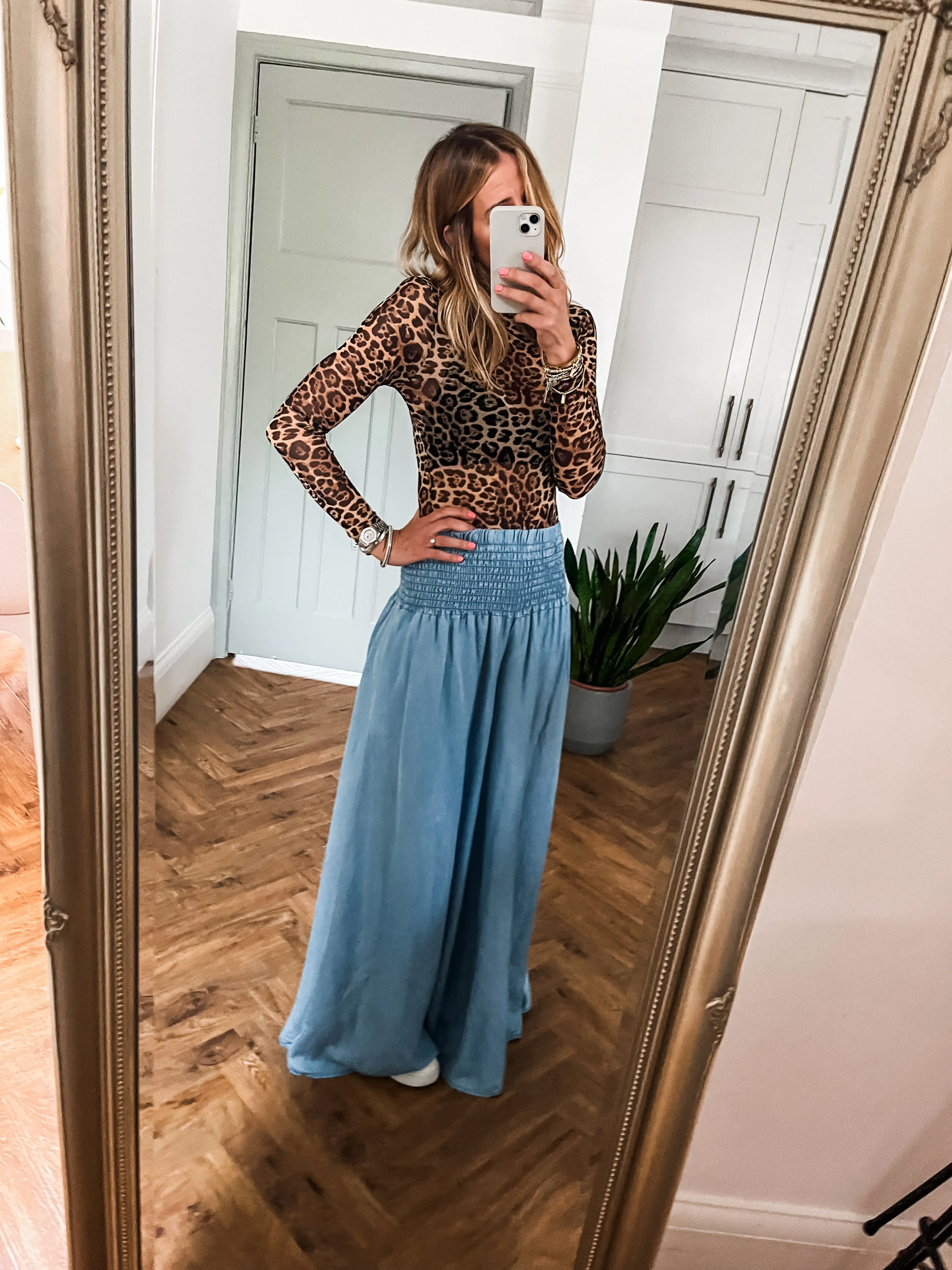 Denim Palazzo Pants