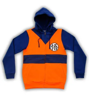 Dragon Ball Z Goku Symbol Costume Zip Up Hoodie Sweatshirt