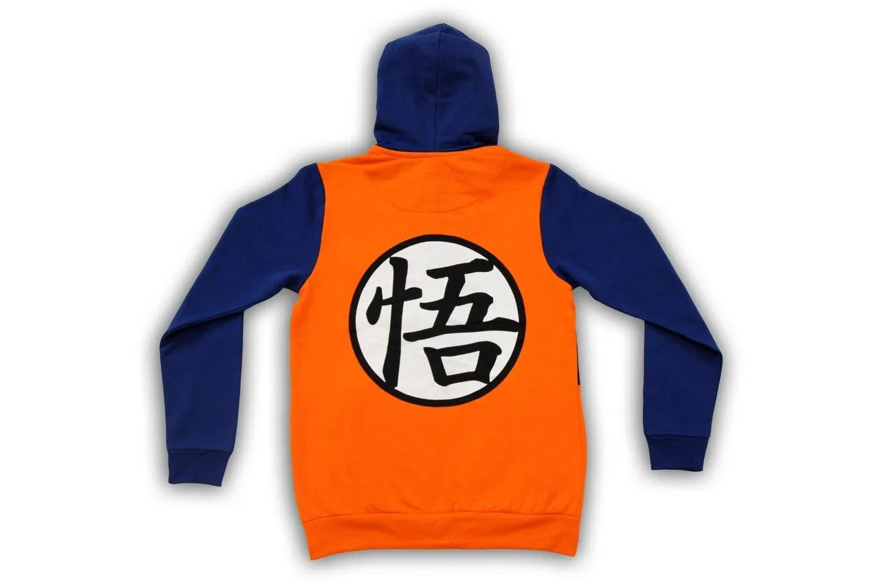 Dragon Ball Z Goku Symbol Costume Zip Up Hoodie Sweatshirt