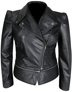 Edgy Asymmetrical Leather Jacket for the Modern Woman