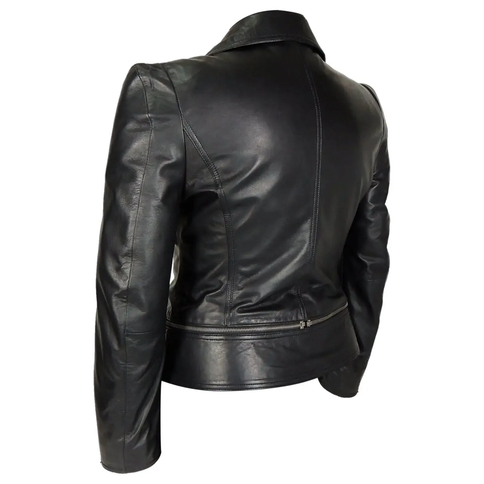 Edgy Asymmetrical Leather Jacket for the Modern Woman