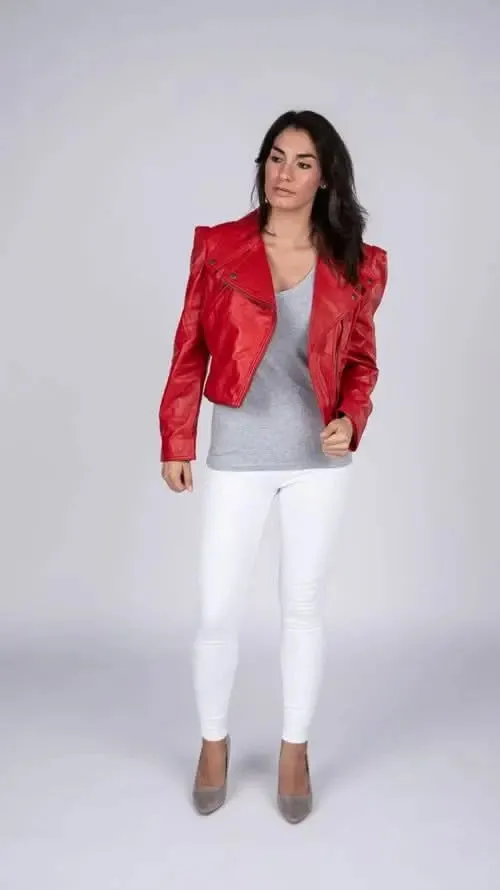 Edgy Asymmetrical Leather Jacket for the Modern Woman