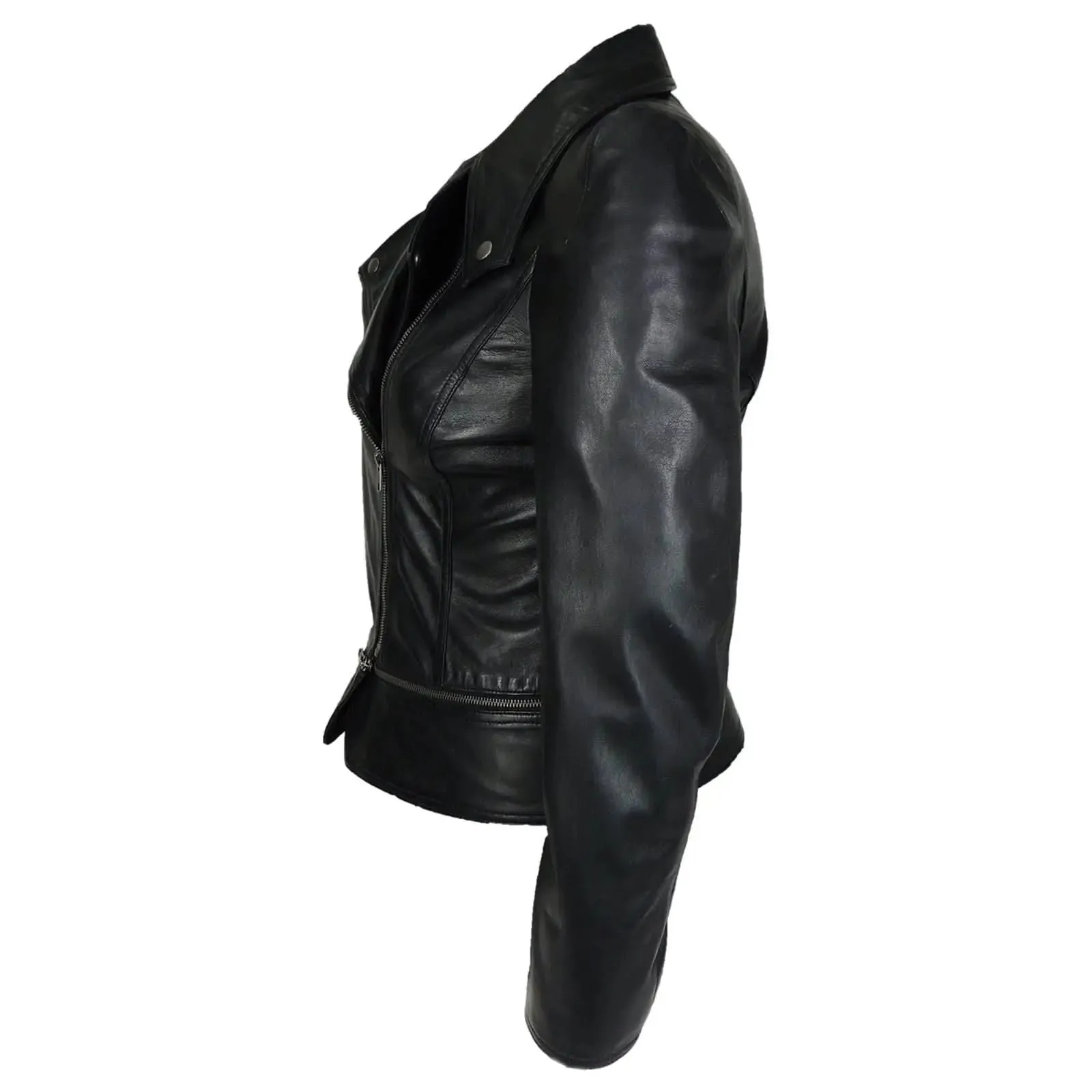 Edgy Asymmetrical Leather Jacket for the Modern Woman