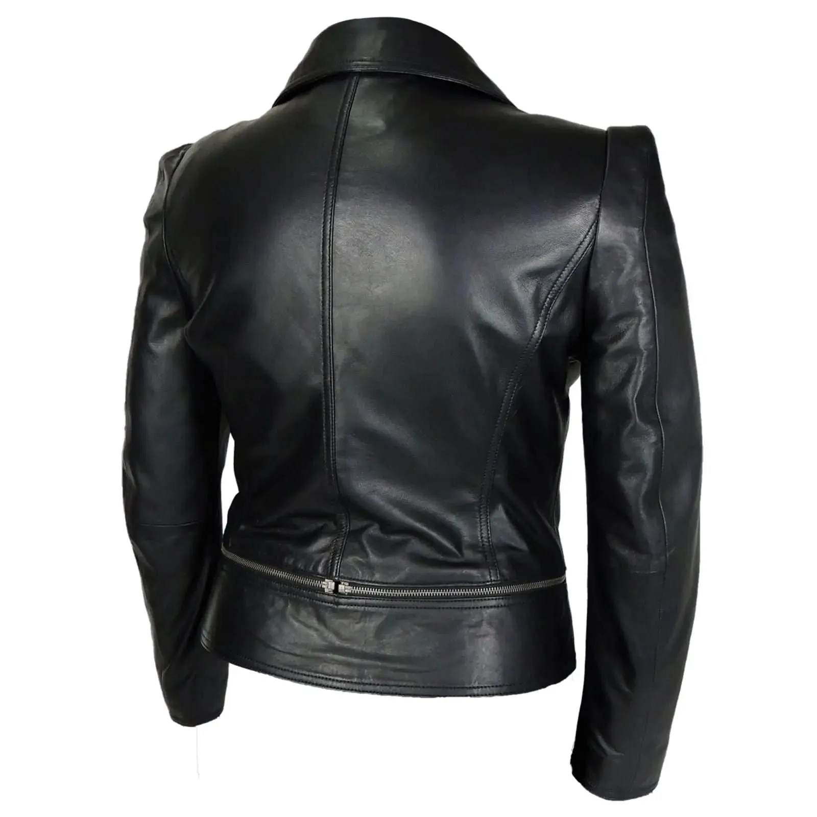 Edgy Asymmetrical Leather Jacket for the Modern Woman