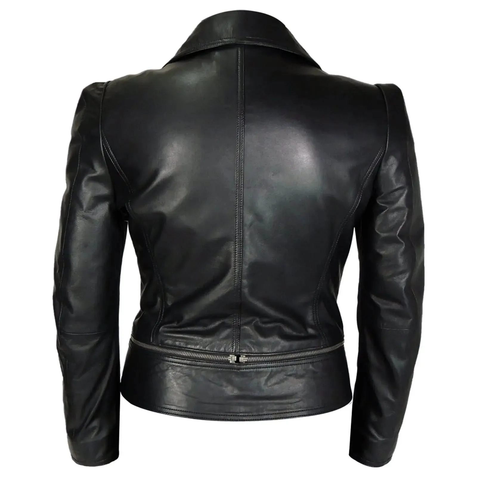 Edgy Asymmetrical Leather Jacket for the Modern Woman