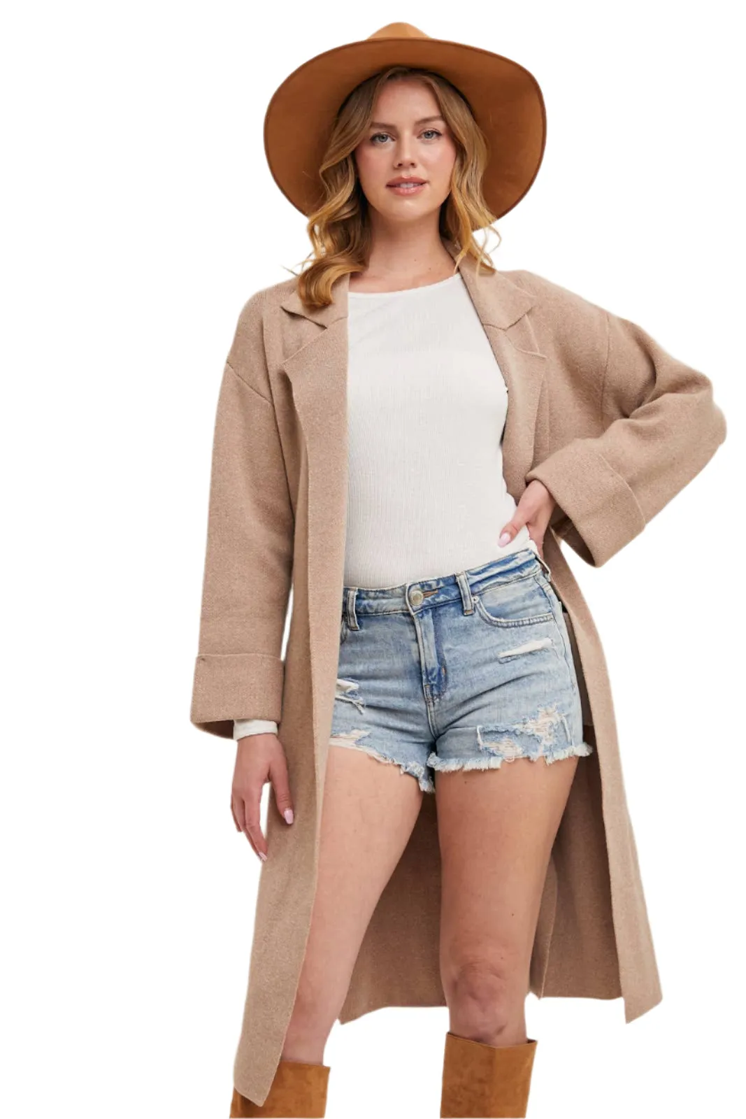 Effortless Classic - Knitted Trench Coat