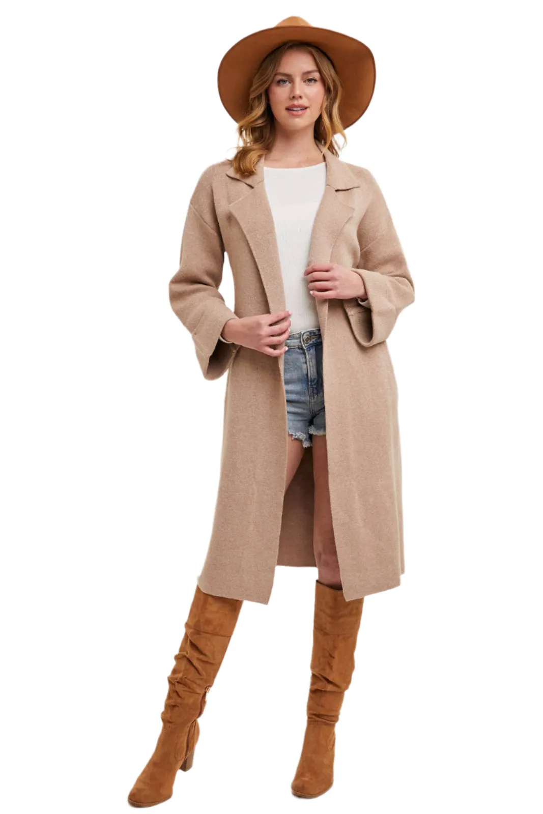 Effortless Classic - Knitted Trench Coat