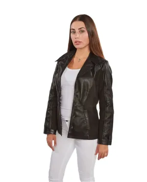 Elegant Women's Suede Leather Jacket by Marcella