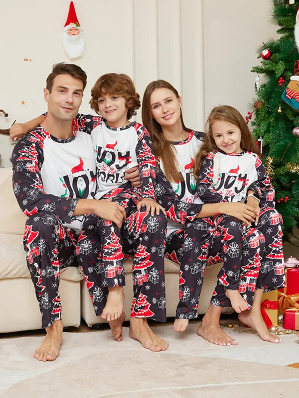 Family Matching Pajama Sets with Santa Claus for Thanksgiving & Christmas