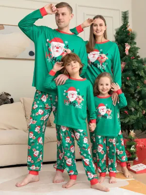 Family Matching Santa Claus HO HO HO! Pajamas for Thanksgiving