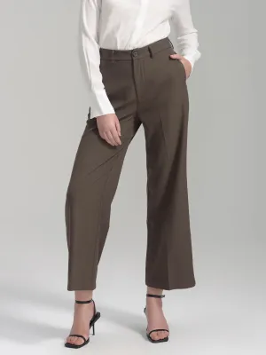 Flat Front Wide-leg Pants