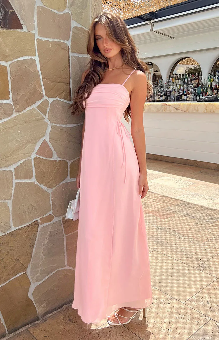 Flossie Pink Maxi Sleeveless Dress