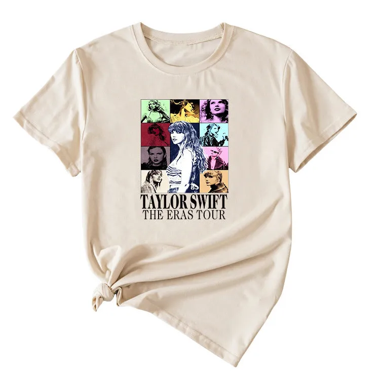 Fun Pattern T-shirt TAYLOR SWIFT Women's Casual Short Sleeve