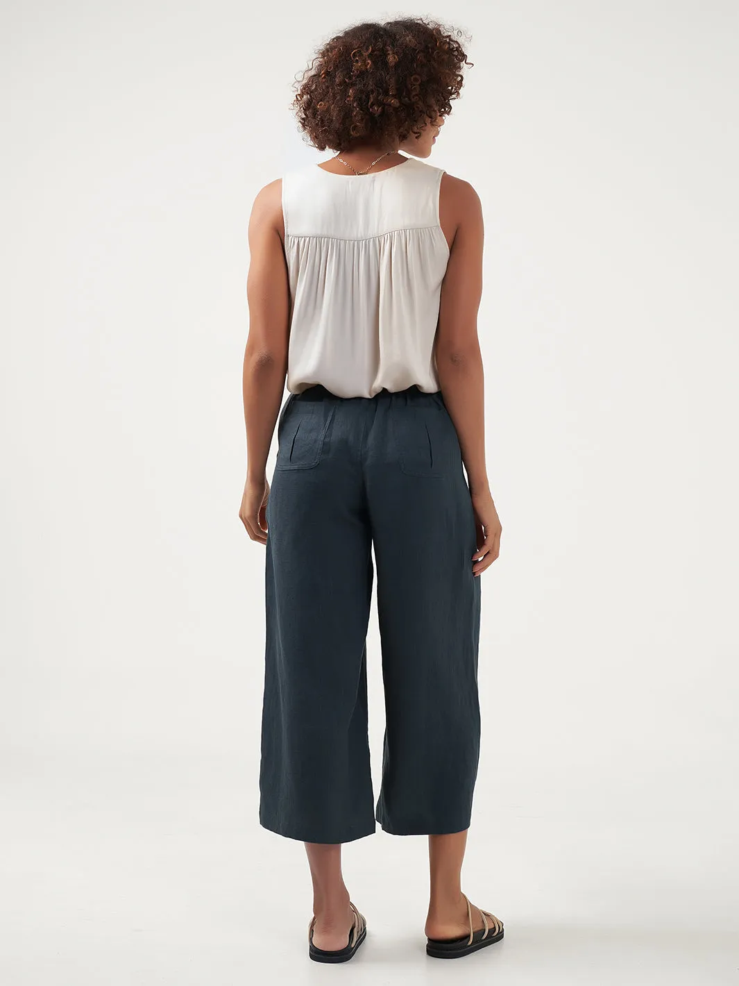 Gaia Linen Pants Charcoal