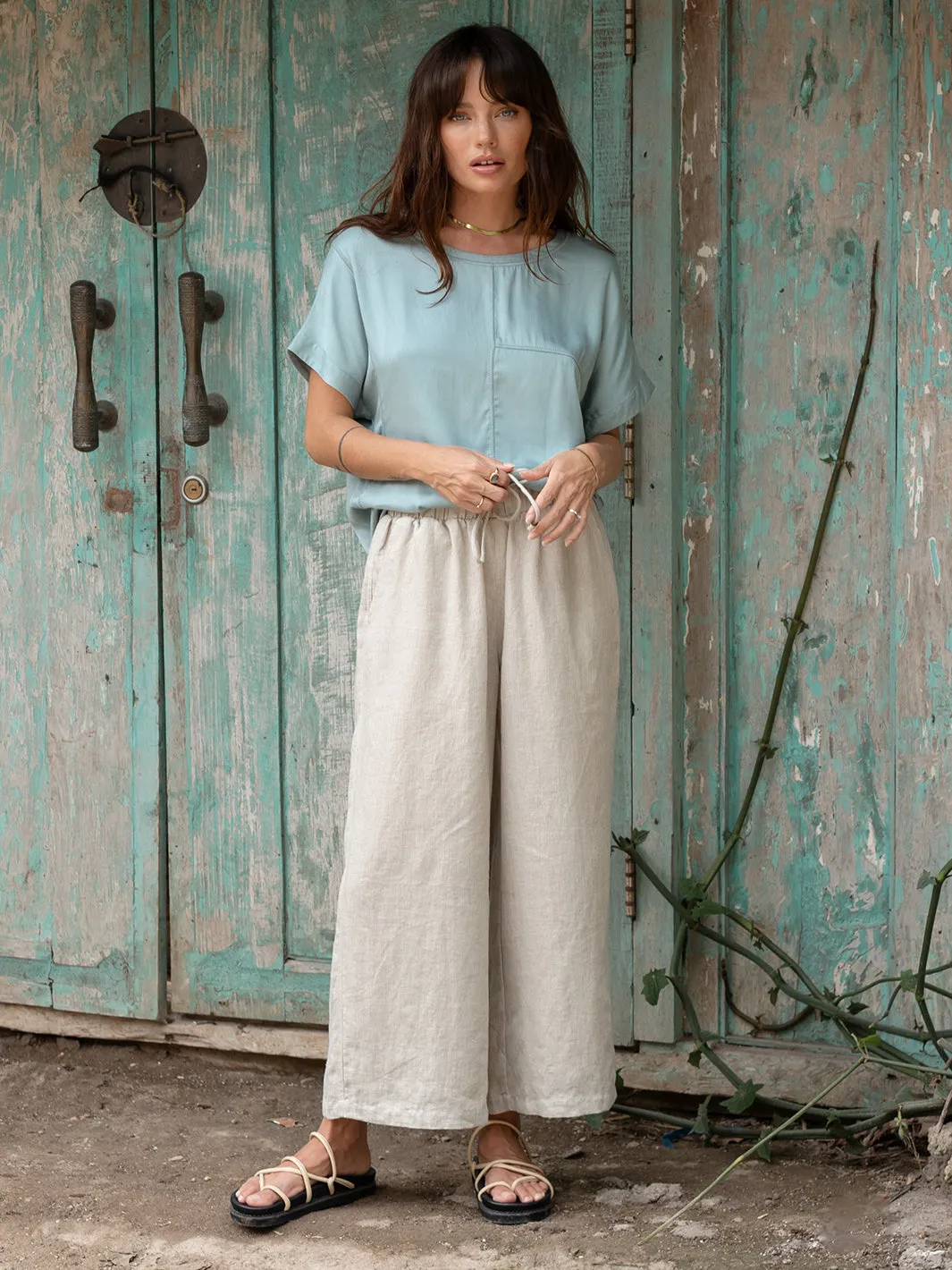 Gaia Linen Pants Flax