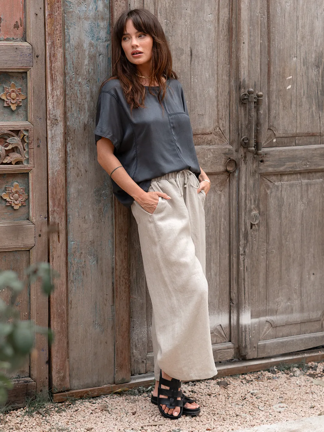 Gaia Linen Pants Flax