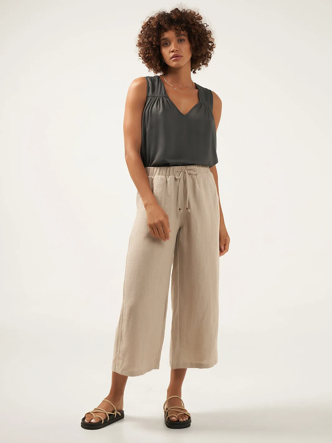 Gaia Linen Pants Flax