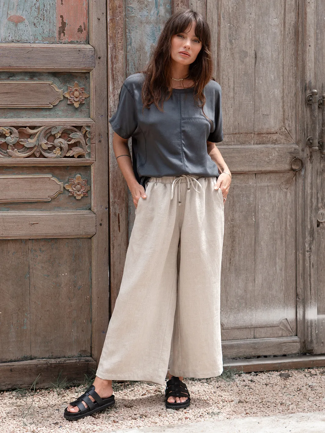 Gaia Linen Pants Flax