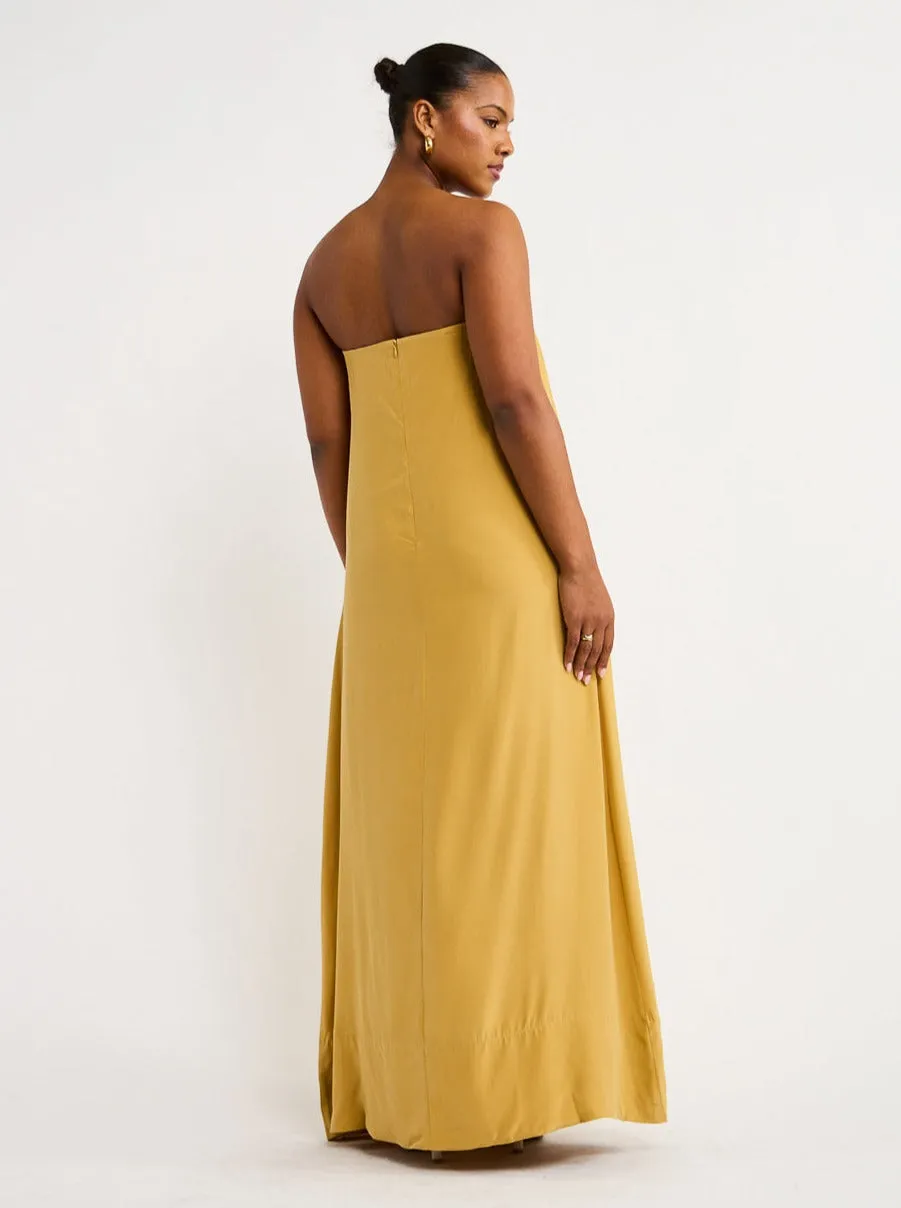 Ginger and Smart Strapless Gown in Merigold