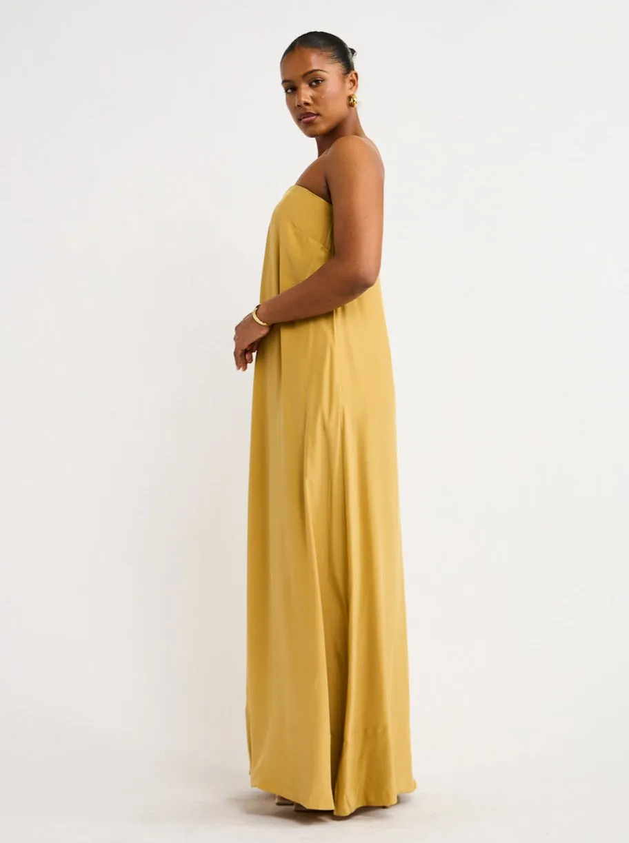 Ginger and Smart Strapless Gown in Merigold