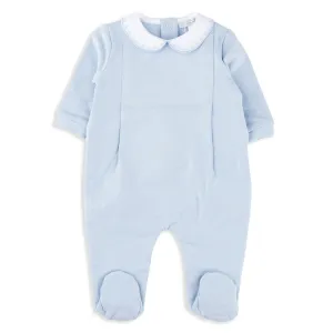 Graham Powder Blue Fleece Lined Footed Romper