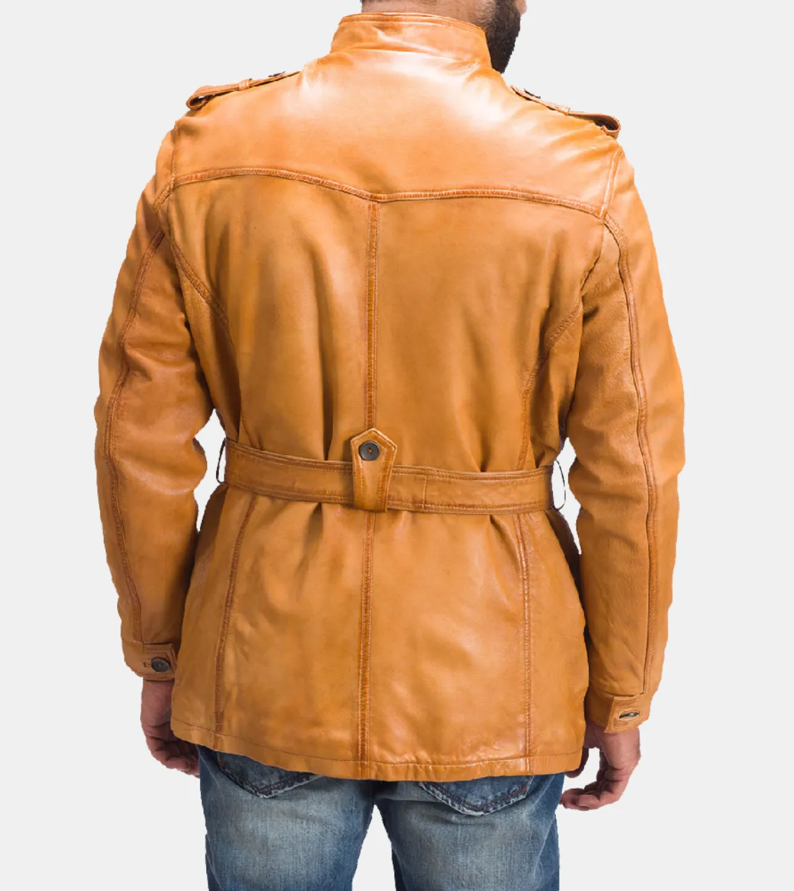 Gulliver Men's Mustard Leather Jacket