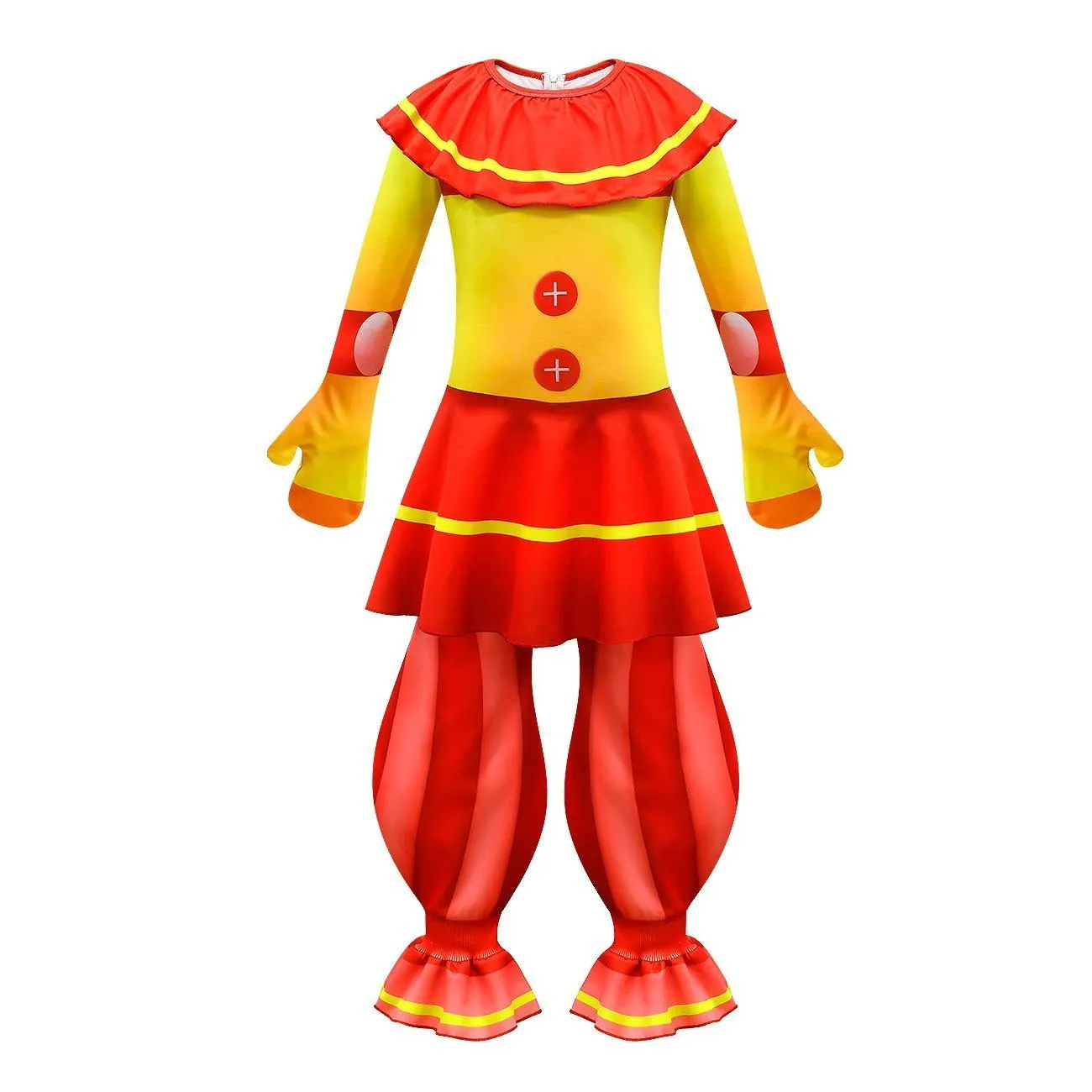 Halloween Clown Cosplay Costumes Jumpsuit Sun Moon Performance Romper For Kids