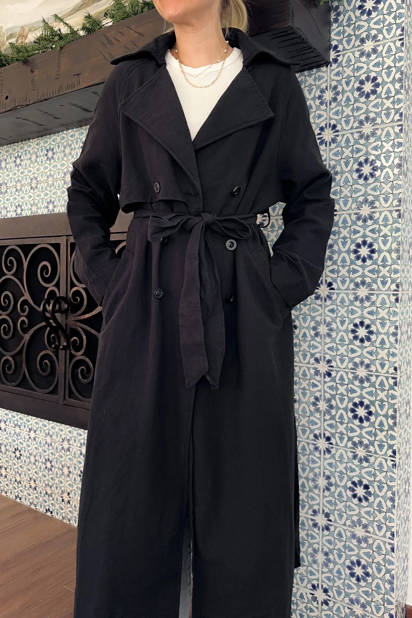 Holland Double Breasted Classic Trench Coat