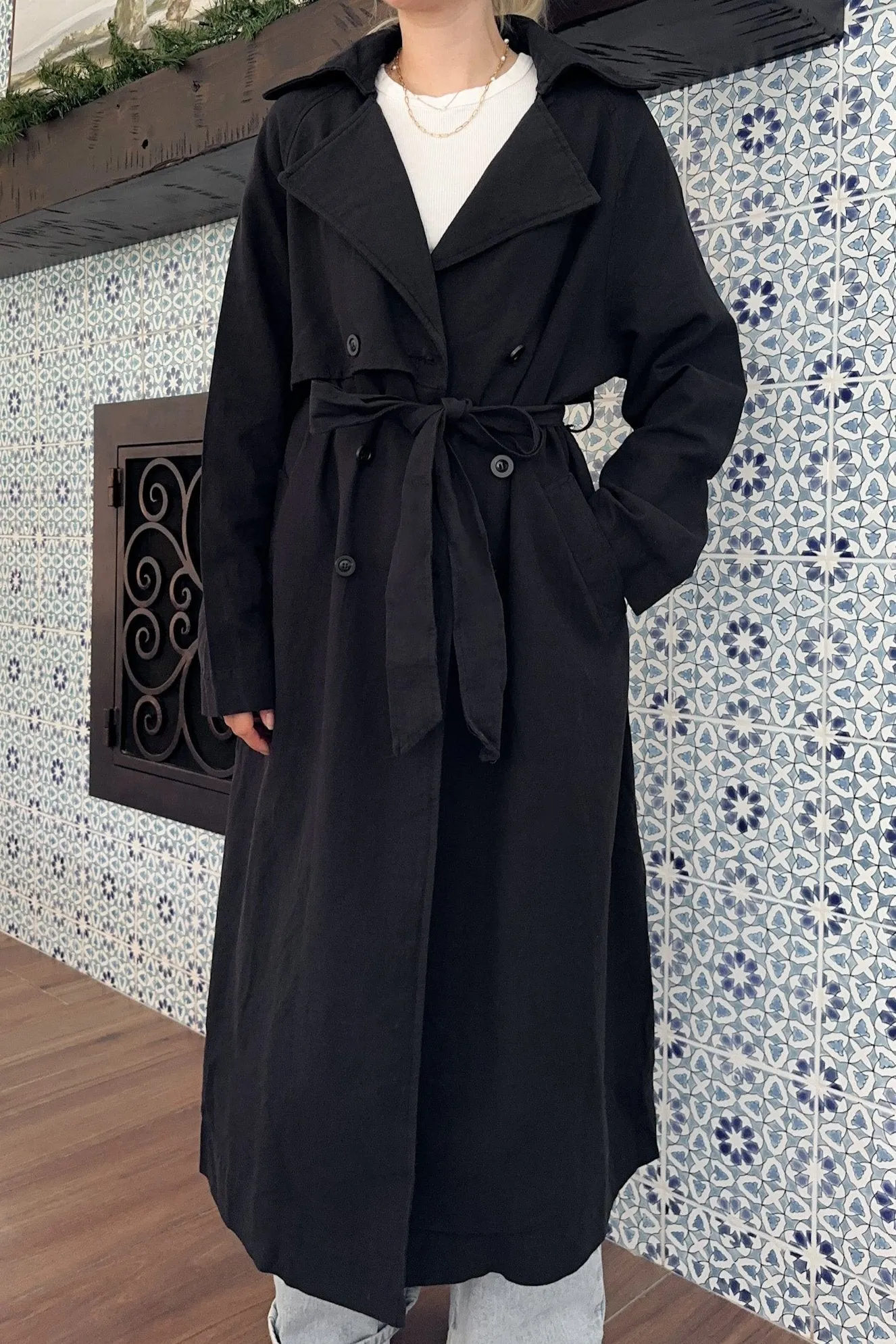 Holland Double Breasted Classic Trench Coat