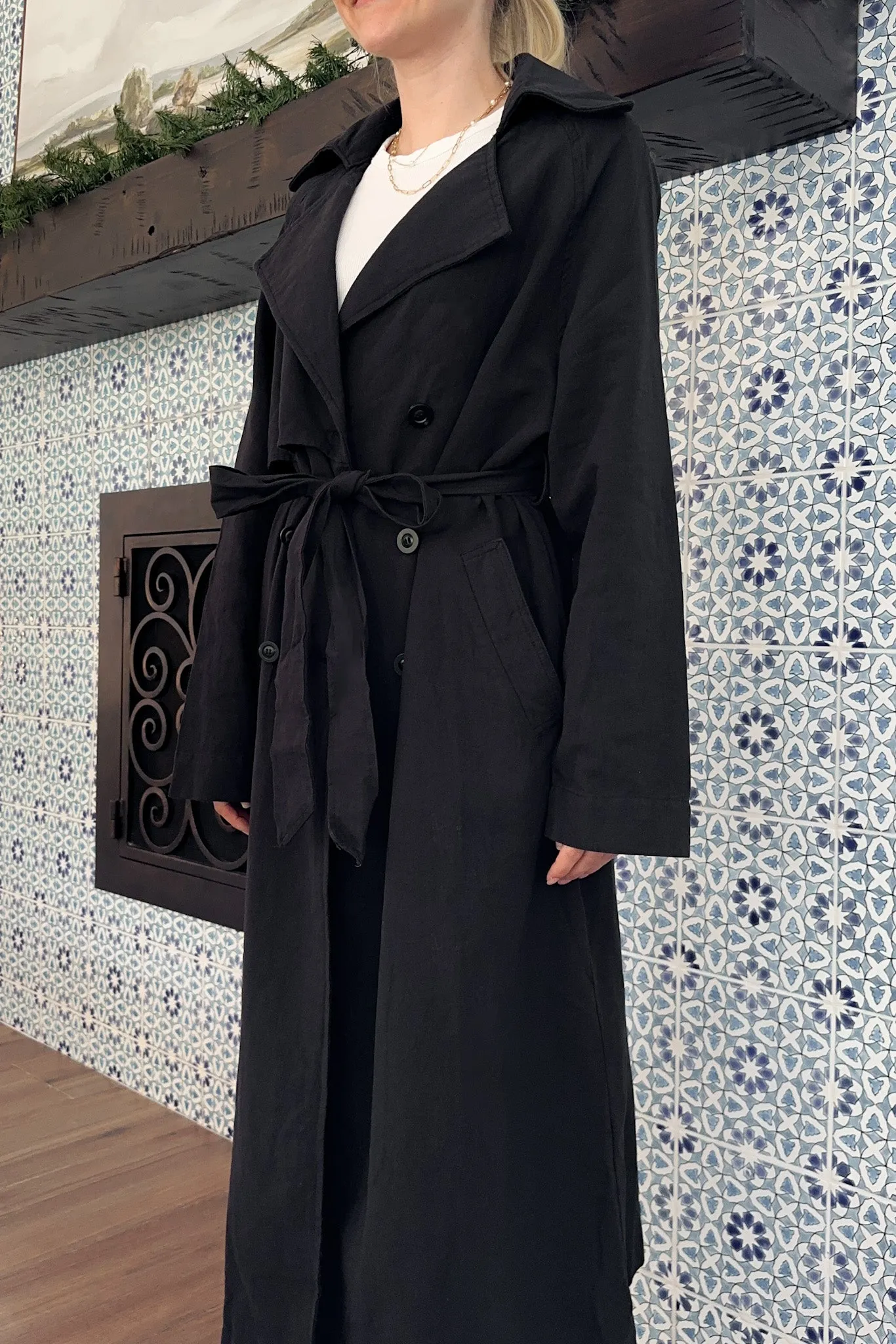 Holland Double Breasted Classic Trench Coat