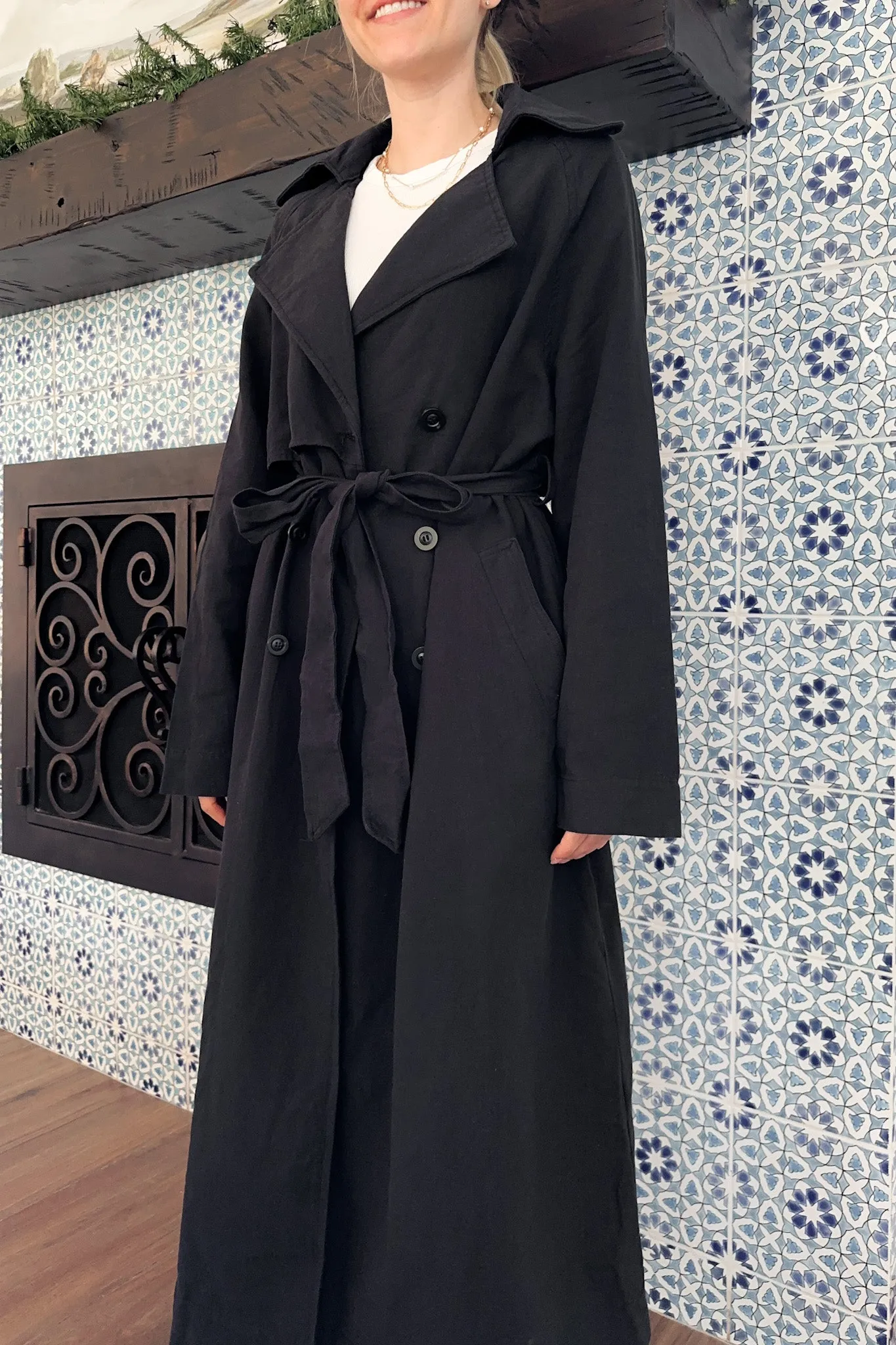 Holland Double Breasted Classic Trench Coat