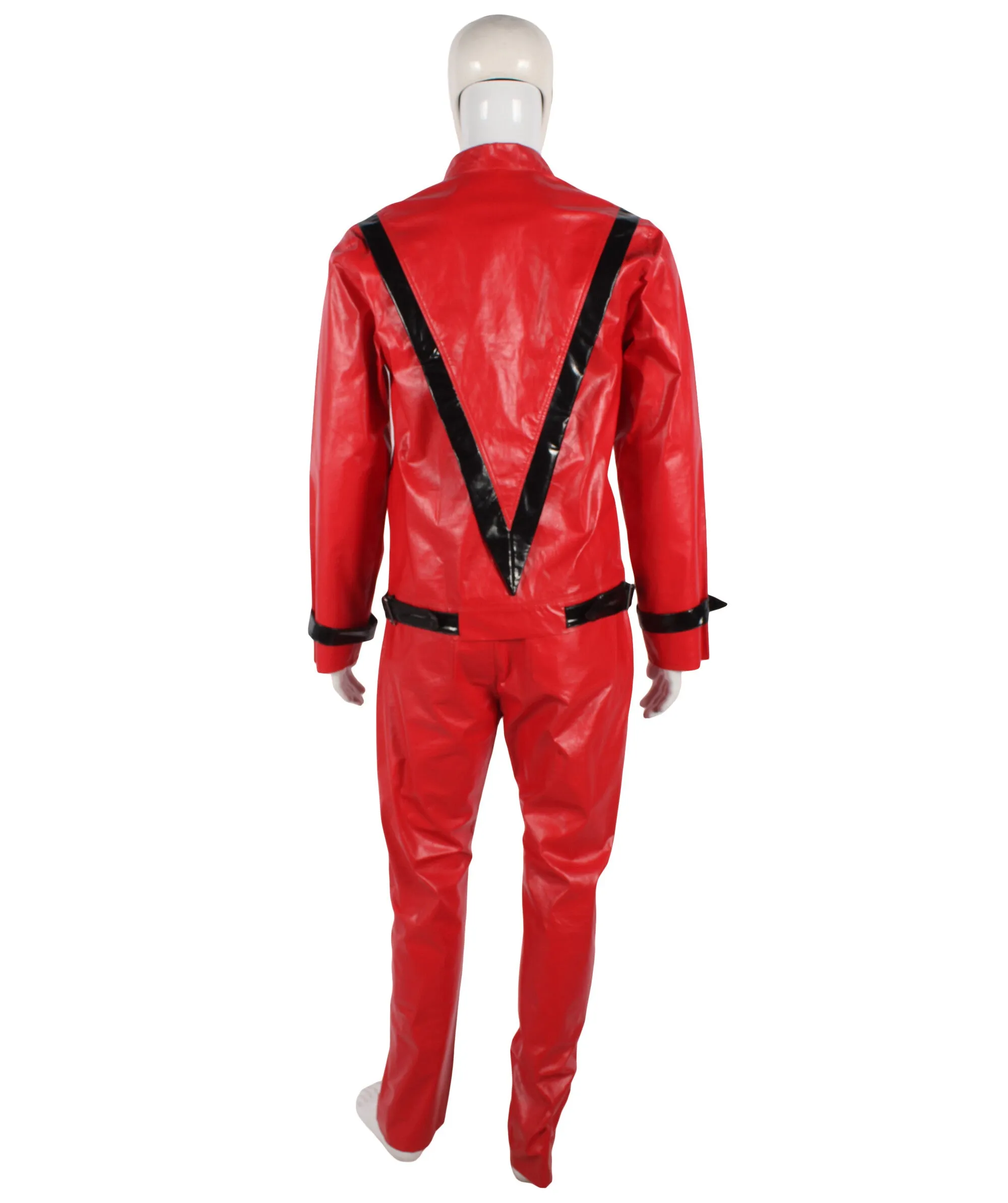 HPO Adult Men's American Singer Thriller Red Costume Jacket| Perfect for Halloween| Flame-retardant Synthetic Fabric