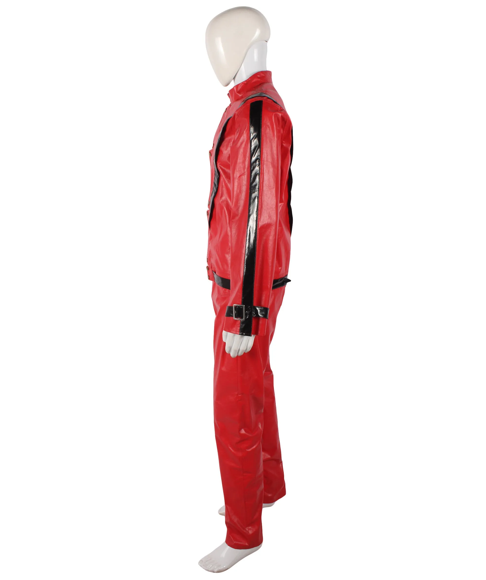 HPO Adult Men's American Singer Thriller Red Costume Jacket| Perfect for Halloween| Flame-retardant Synthetic Fabric