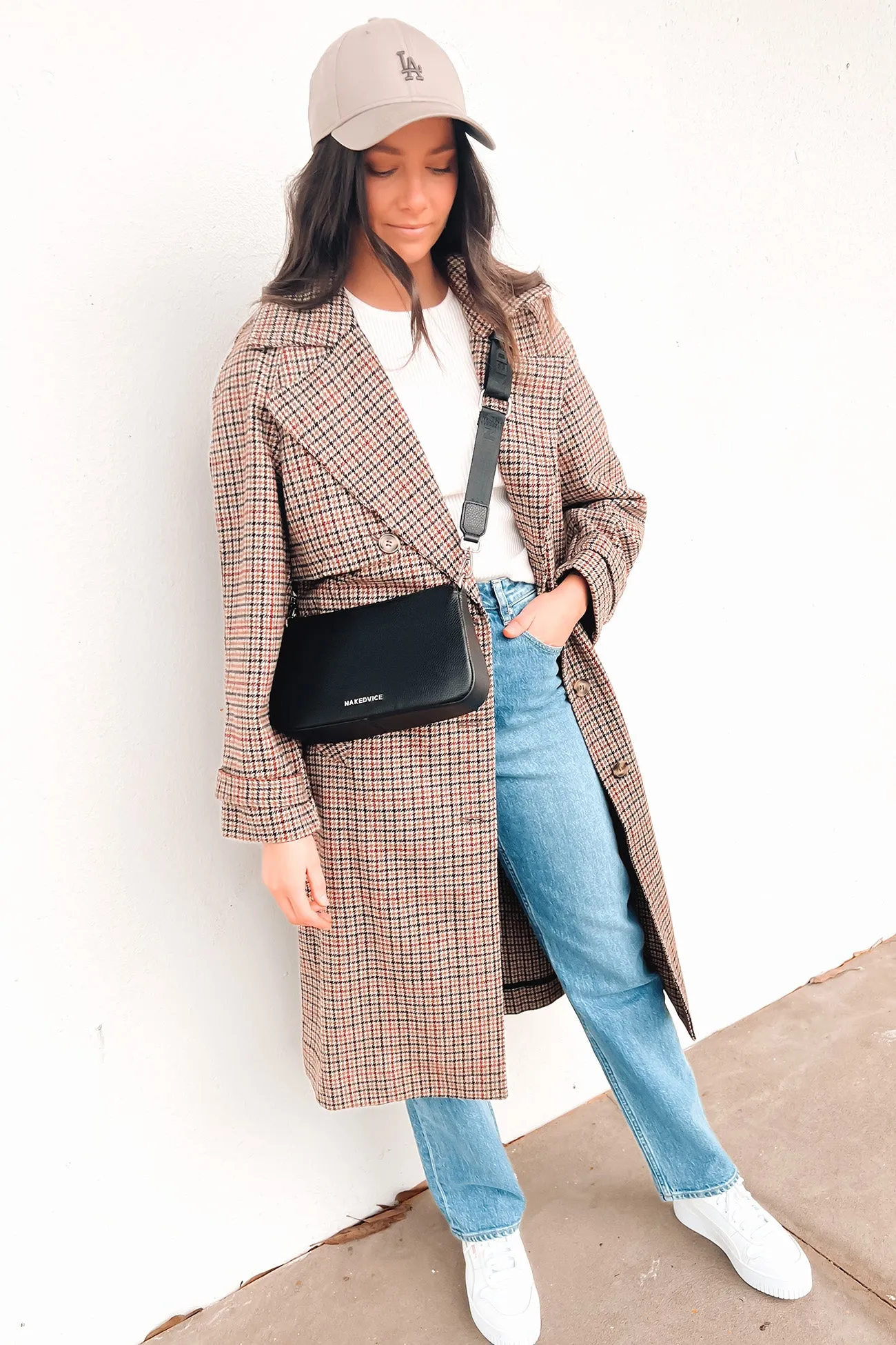 Joie Trench Tan Check