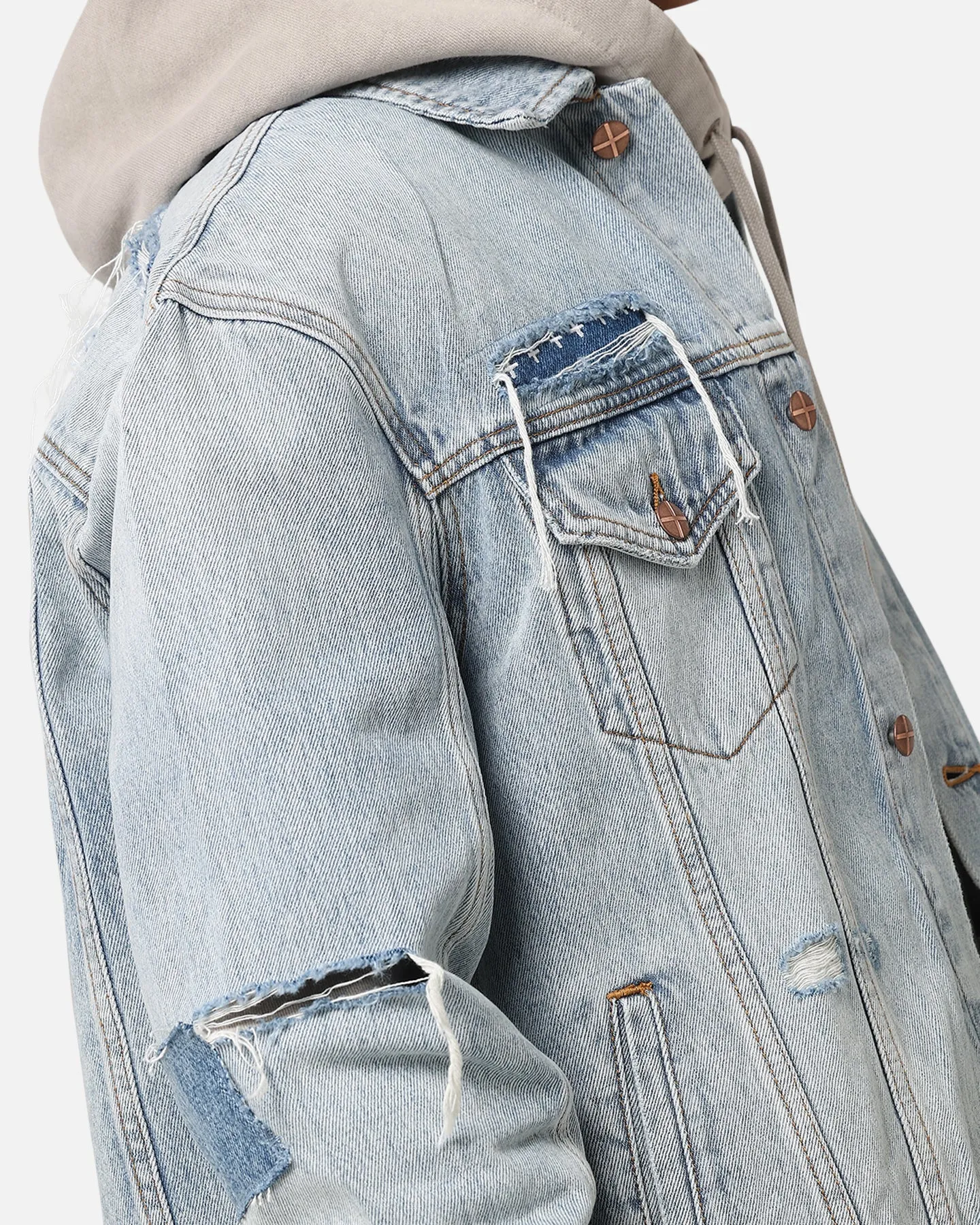 Ksubi X Patty Mills Collab Collection Oh G Mills Repair Denim Jacket Denim