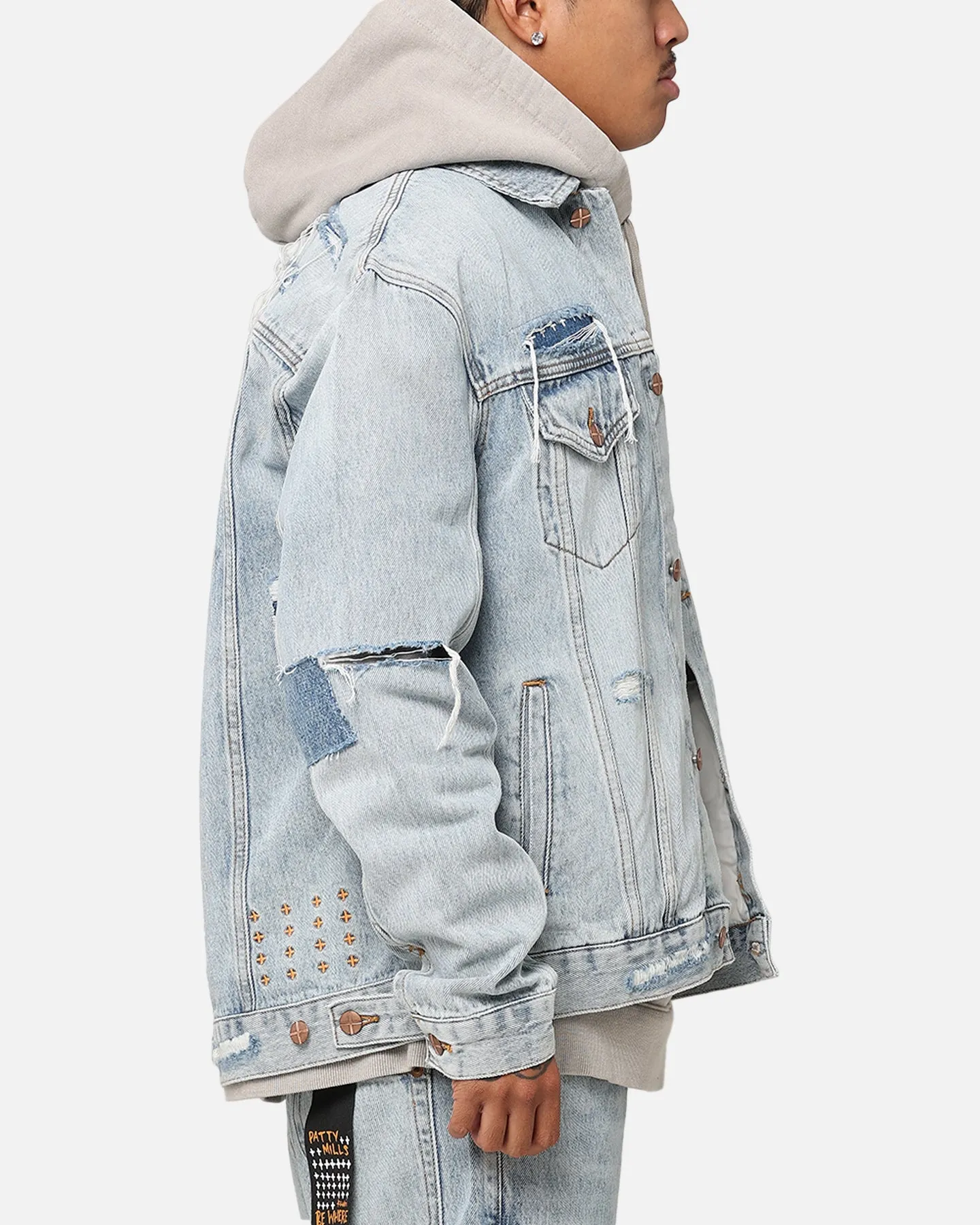 Ksubi X Patty Mills Collab Collection Oh G Mills Repair Denim Jacket Denim