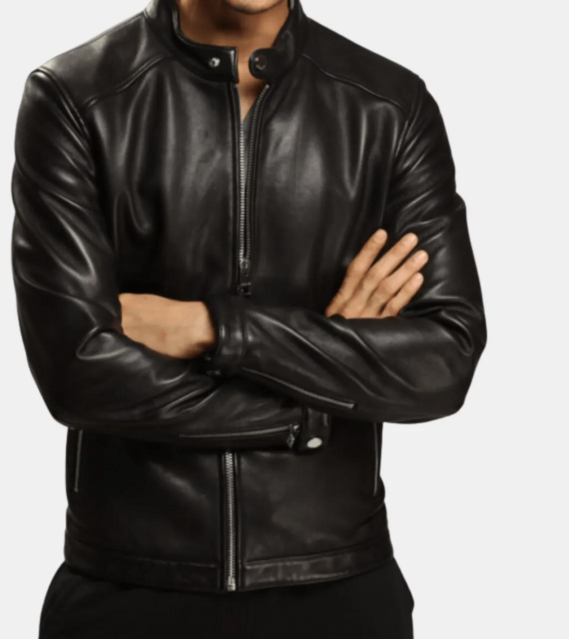 Kyreakh Men's Black leather Jacket